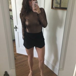 Metallic bronze bodysuit